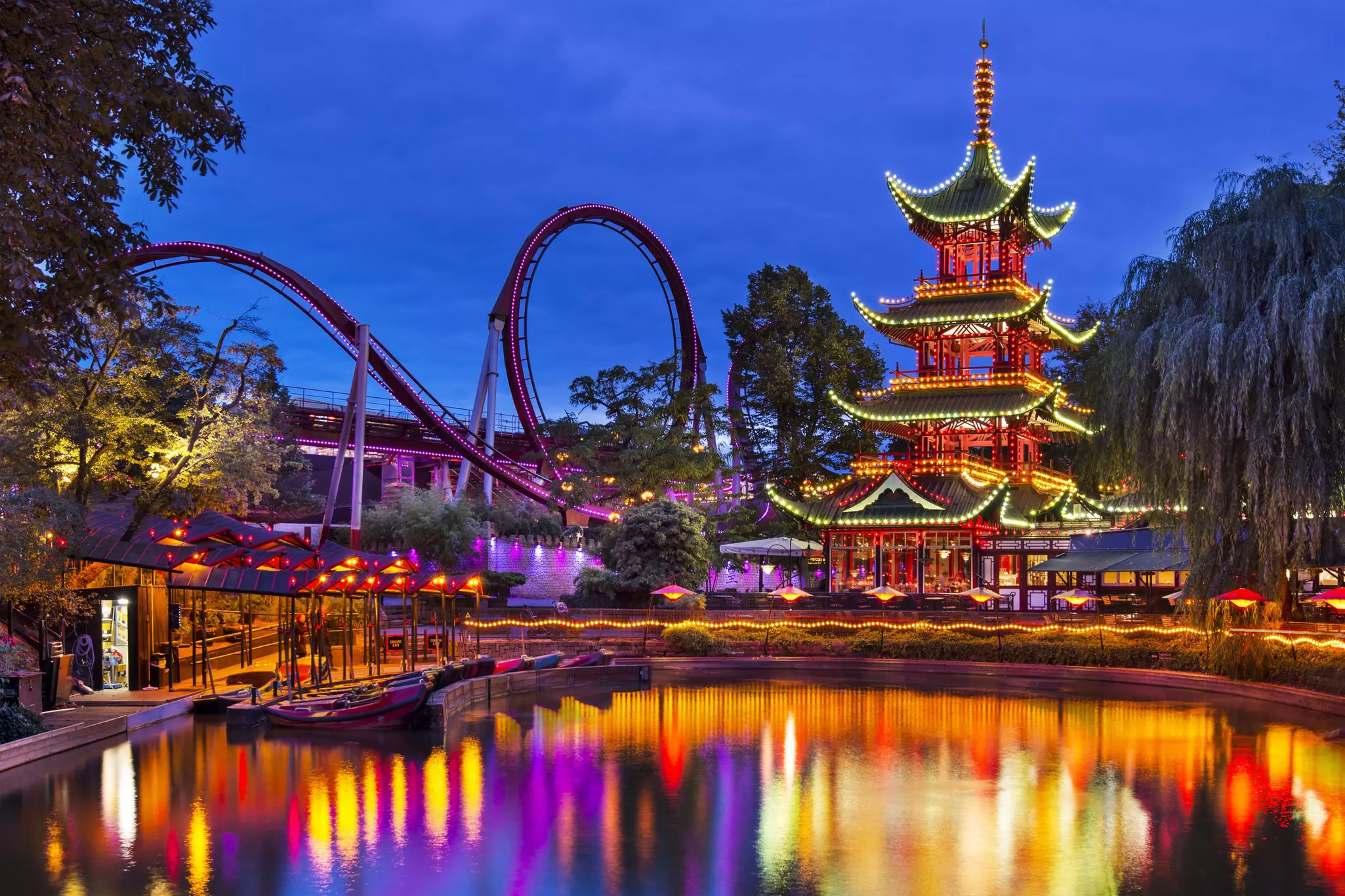 Illuminations in Tivoli Gardens amusement park