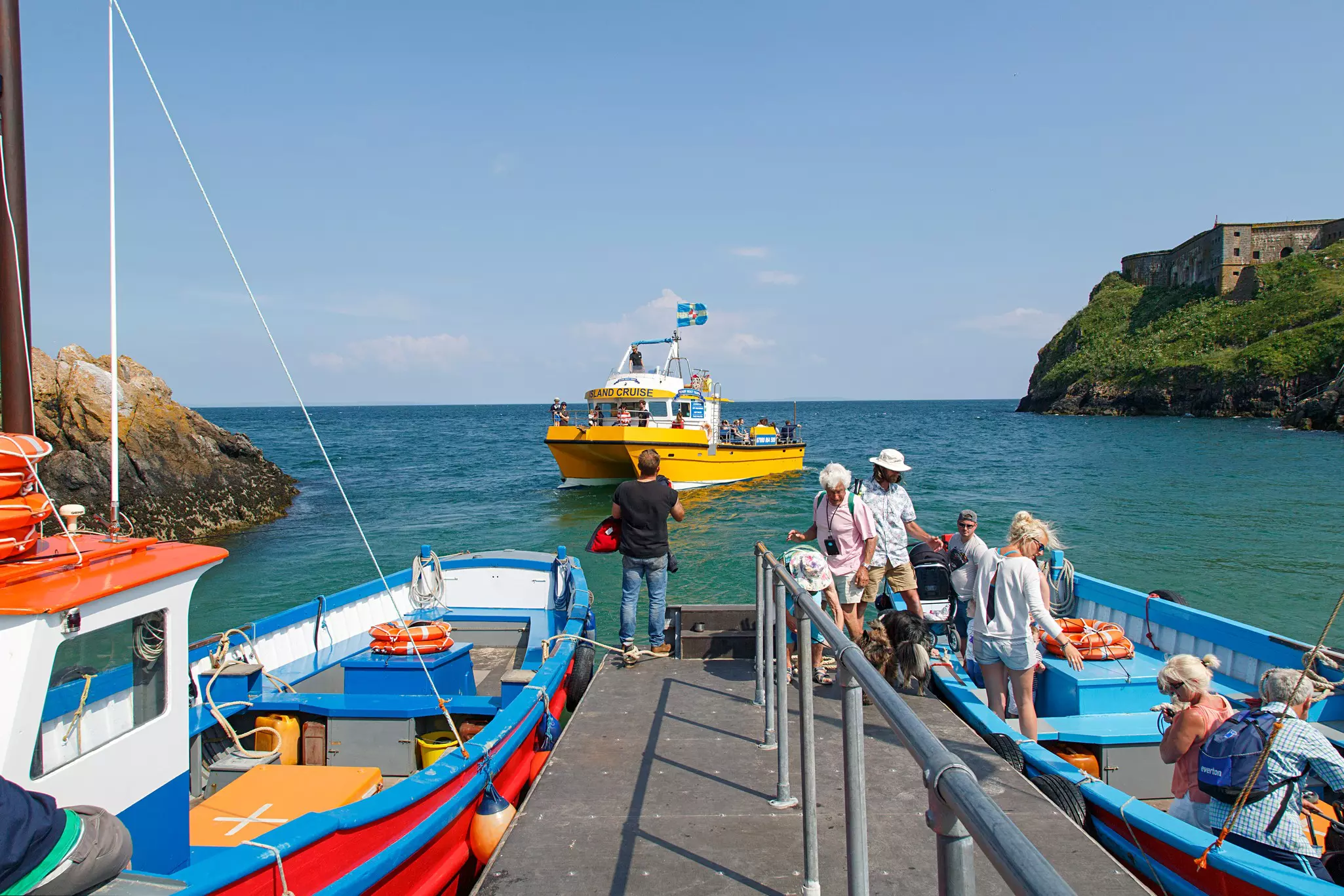 The Island Cruise catamaran offers a wildlife safari cruise around Caldey Island on the Pembrokeshire coastline.