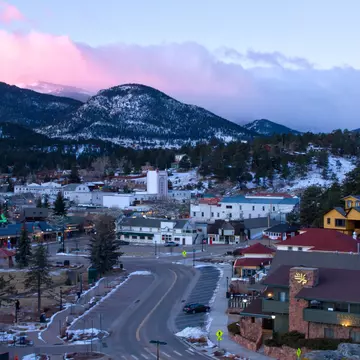 An overlook view of downtown Estes Park, Colorado a sunrise.
544054495
Business, Retail, Consumerism, Travel Destinations, Travel, Hori
