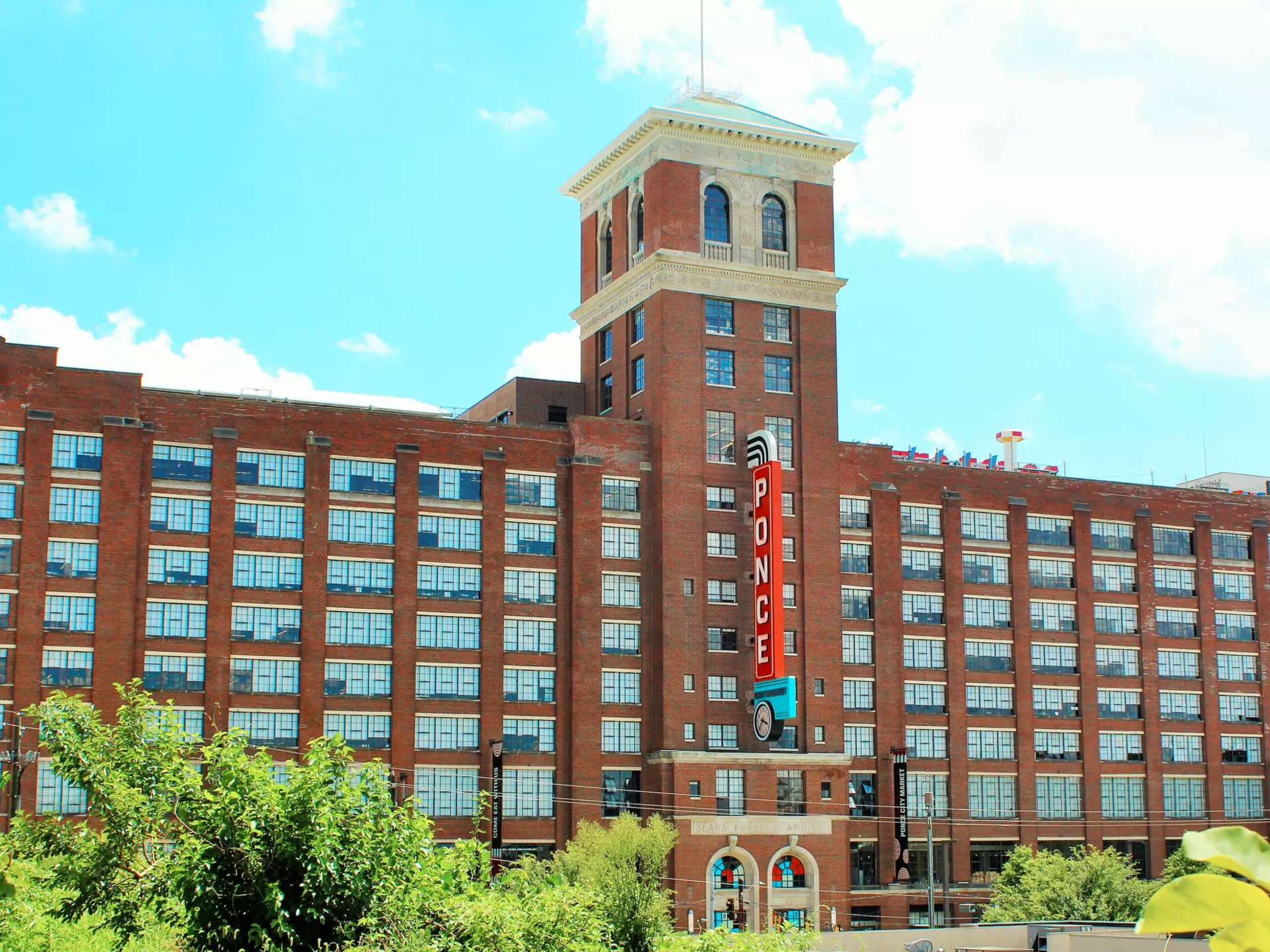 The exterior of Ponce City Market in Atlanta