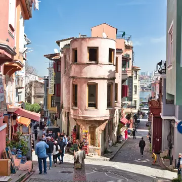 Istanbul, Turkey - March 28, 2024 : Balat district street view in Istanbul. Balat is popular tourist attraction in Istanbul, Turkey., License Type: media, Download Time: 2024-08-07T13:43:33.000Z, User: pinkjozie64, Editorial: true, purchase_order: 56530, job: Global Publishing WIP, client: Pocket Istanbul 7, other: Jo-anne RiddellJo-anne Riddell