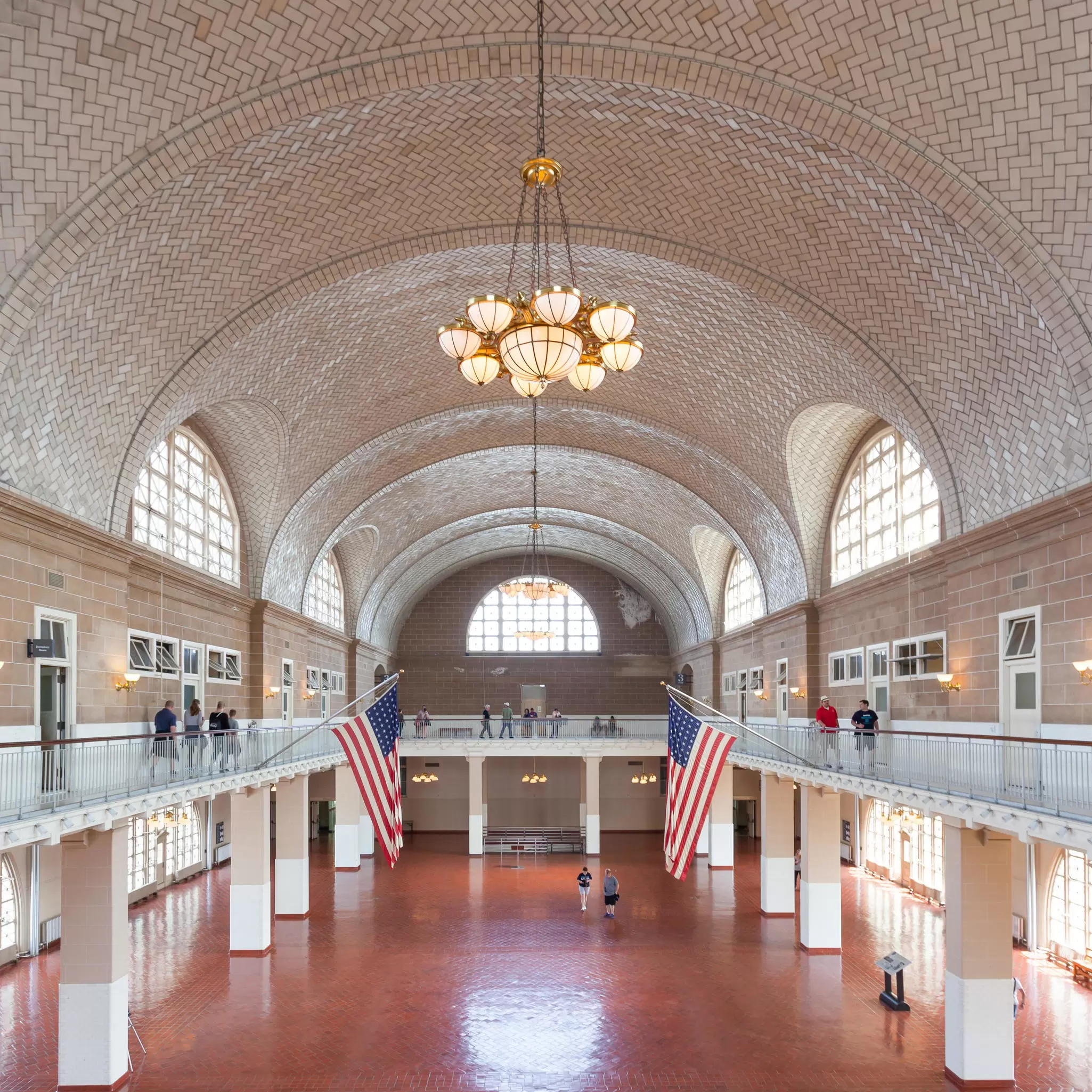 The historic Registry Room on Ellis Island