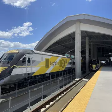 The Brighline train has added a new station at Orlando International Airport connecting Central Florida with cities in South Florida. © Laura Motta/Lonely Planet