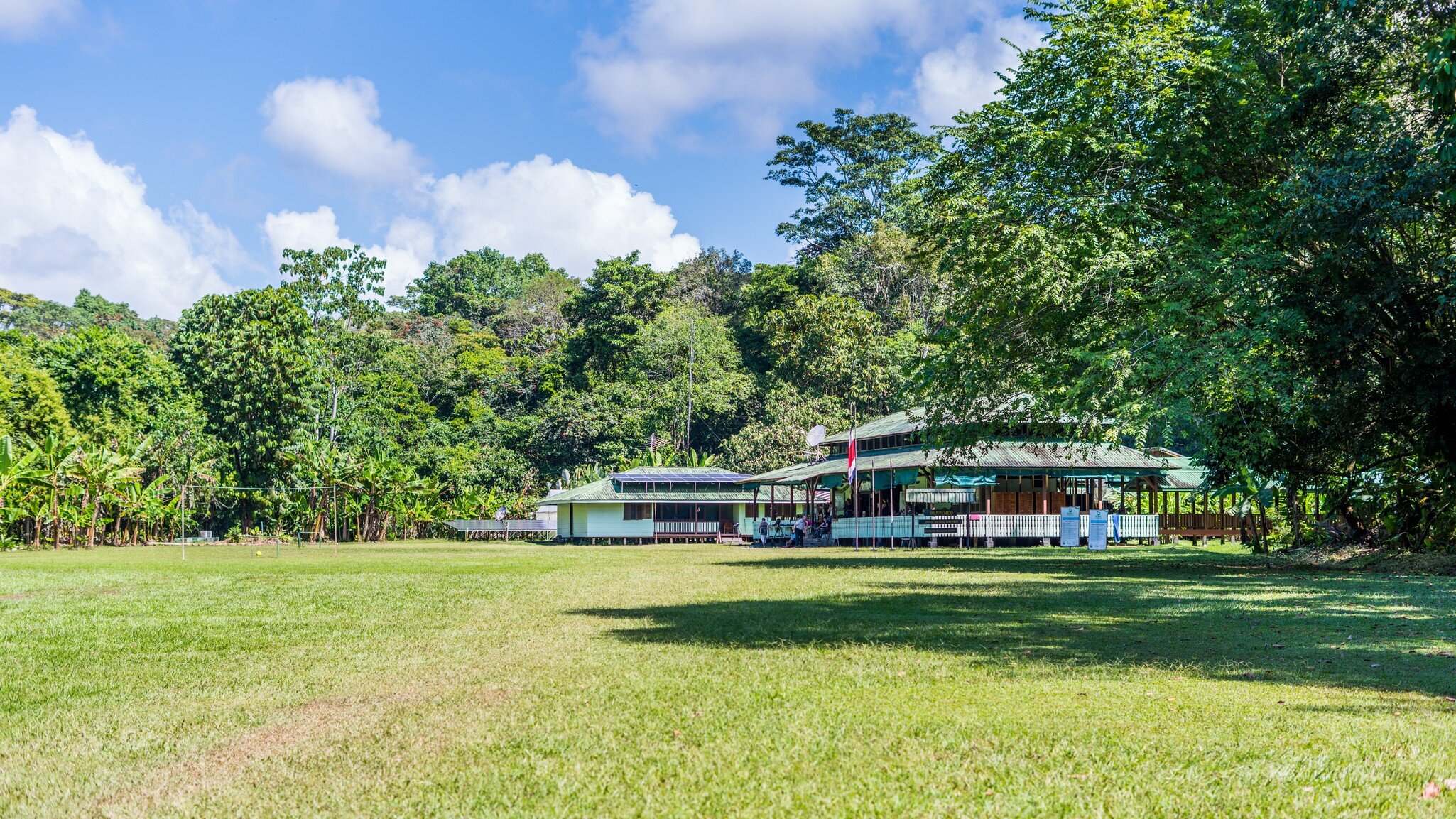 Sirena Ranger Station full of tourists in the Corcovado National Park, Costa Rica.