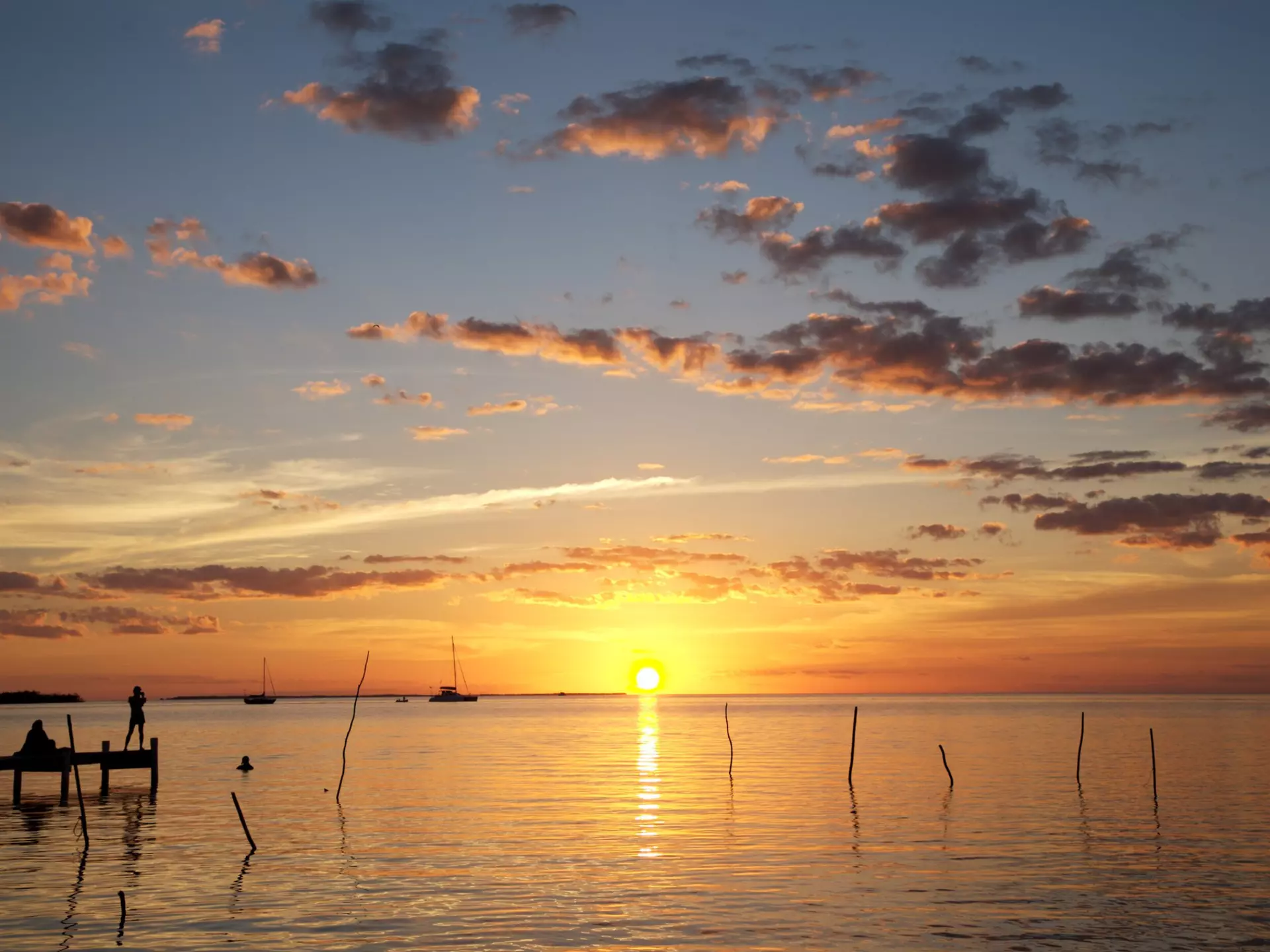 Sunset in Caye Caulker, Belize. James R.D. Scott/Getty Images