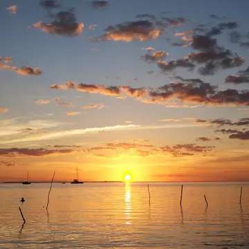 Sunset in Caye Caulker, Belize. James R.D. Scott/Getty Images