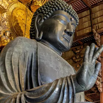 Nara, Japan - March 28, 2025: Beautiful large buddha in Todai-ji Daibutsuden (Great Buddha Hall) in Nara, Honshu island in Japan, License Type: media, Download Time: 2026-02-05T10:26:31.000Z, User: aniabartoszek, Editorial: true, purchase_order: 56530 - Guidebooks, job: Global Publishing-WIP, client: Experience Japan 3, other: Ania Lenihan