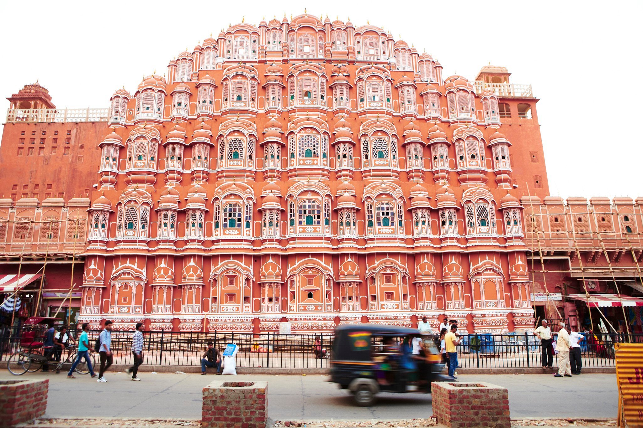 Exterior of the Palace of Winds (Hawa Mahal). Jaipur, India.