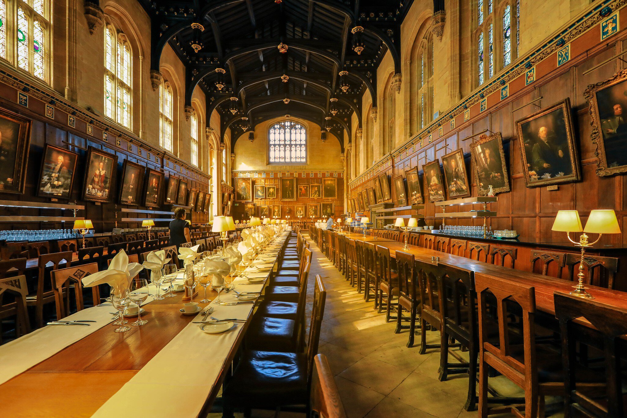 Oxford, UK - September 21, 2019 : The Great Hall of Christ Church,  The Hall was replicated at film studios as the grand dining hall at Harry Potter's Hogwarts school.  License Type: media  Download Time: 2023-11-20T22:08:45.000Z  User: Eointloughney87  Is Editorial: Yes  purchase_order:   