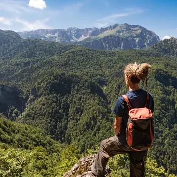 Looking out over the pristine forest of Sutjeska National Park. Jean-Philippe Tournut / Getty Images