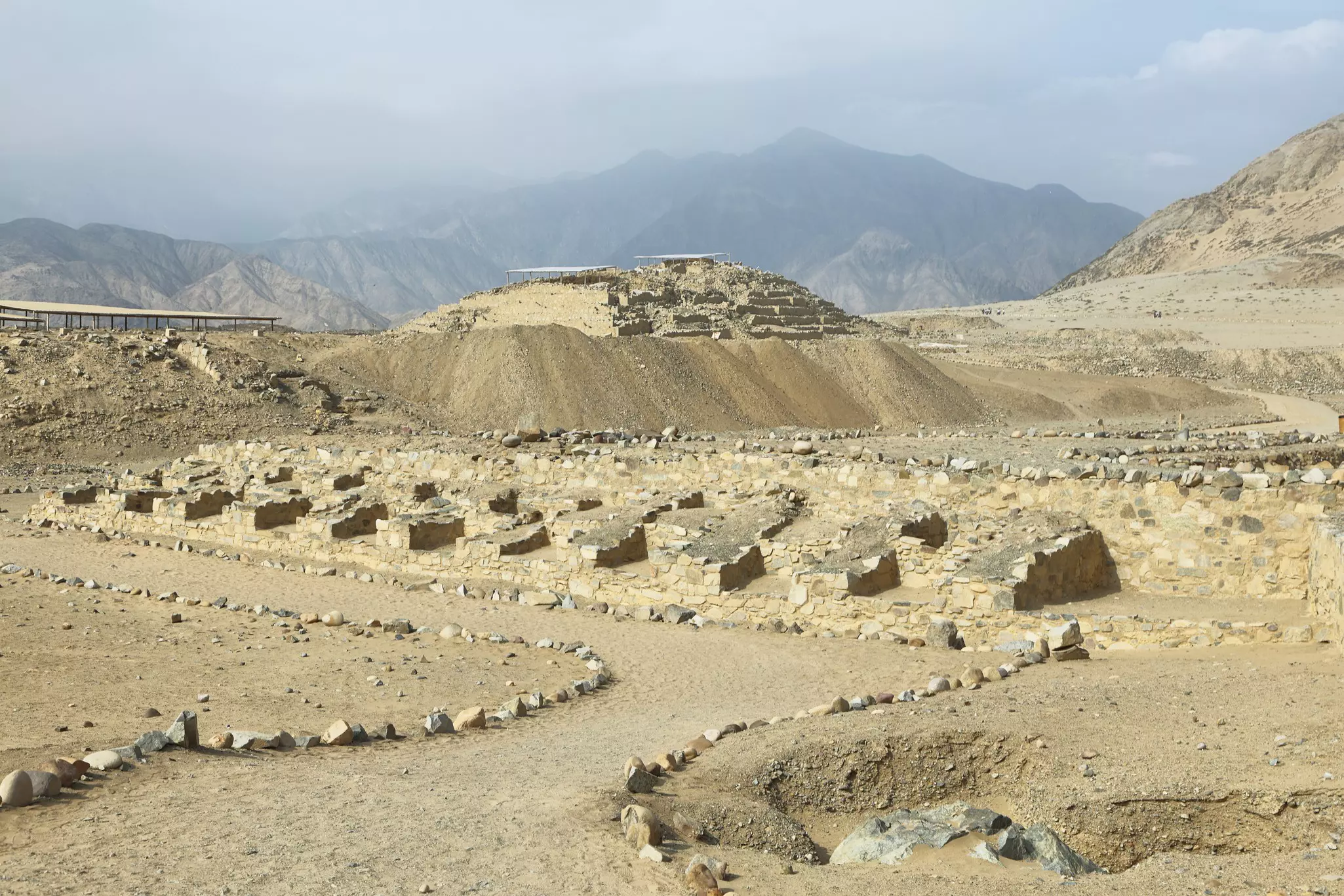 Caral, UNESCO world heritage site and the most ancient city in the Americas. Located in Supe valley, 200km north of Lima, Peru