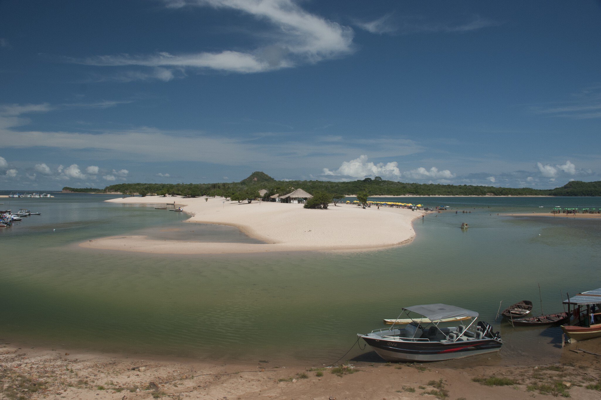 The Amazon white sand beach Alter do Chão.