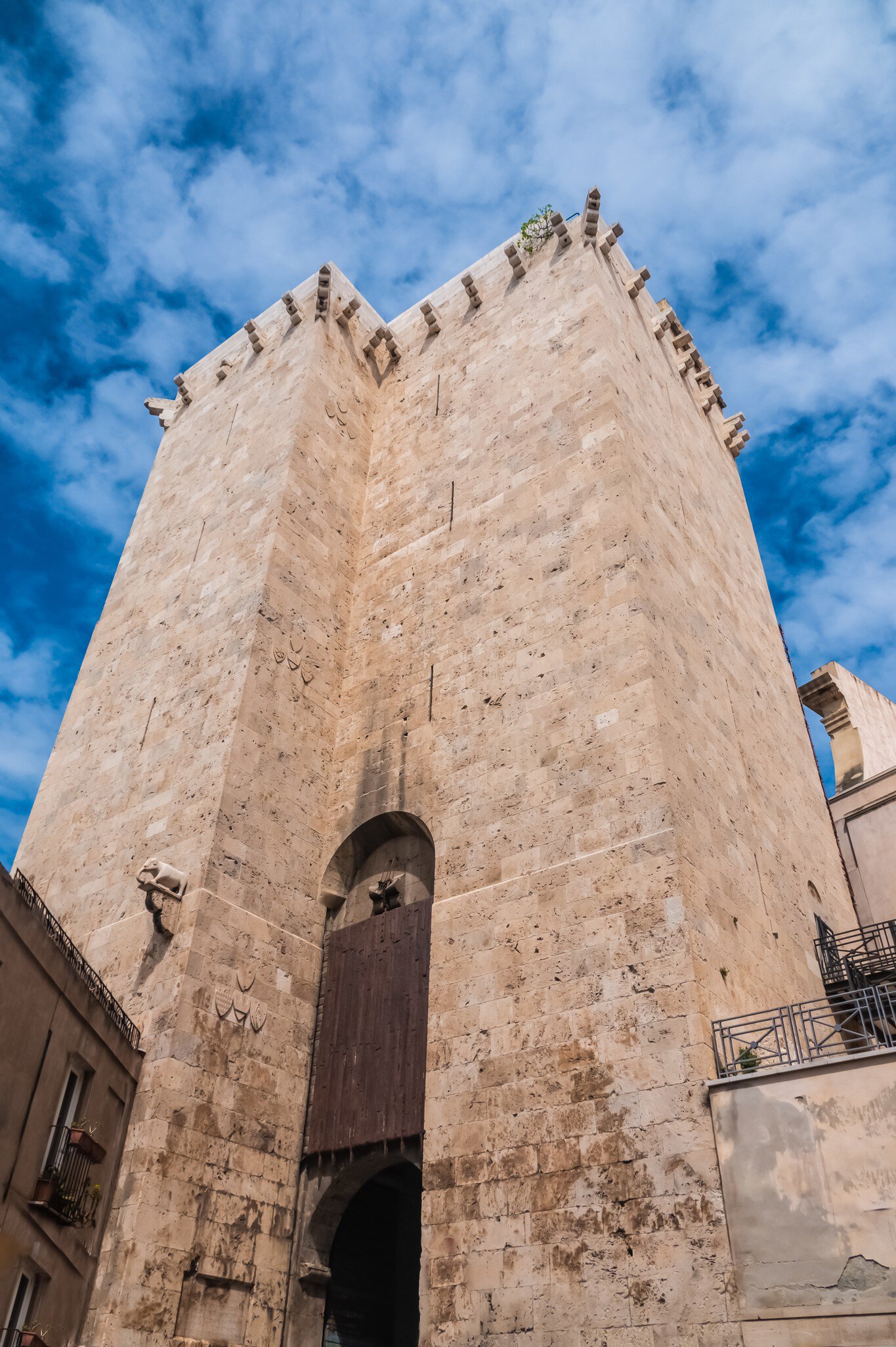 Torre dell'Elefante (Tower of the elephant), a medieval tower in the Castello district of Cagliari, Sardinia, Italy.