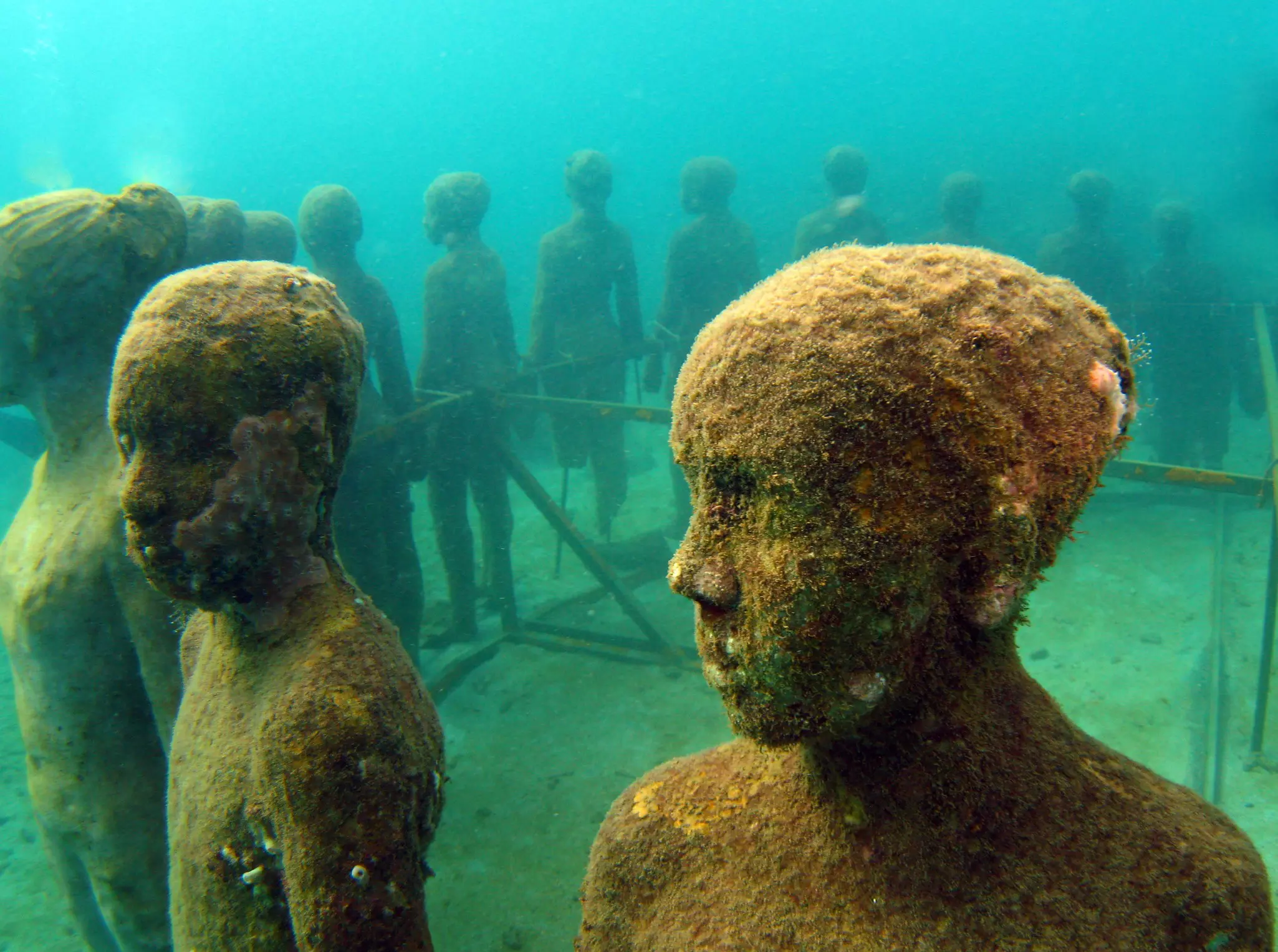 Detail of underwater sculpture