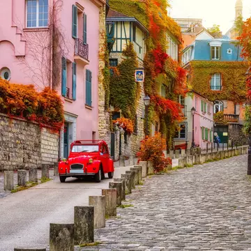 A autumnal street in the Montmartre neighborhood of Paris, France. Catarina Belova/Shutterstock