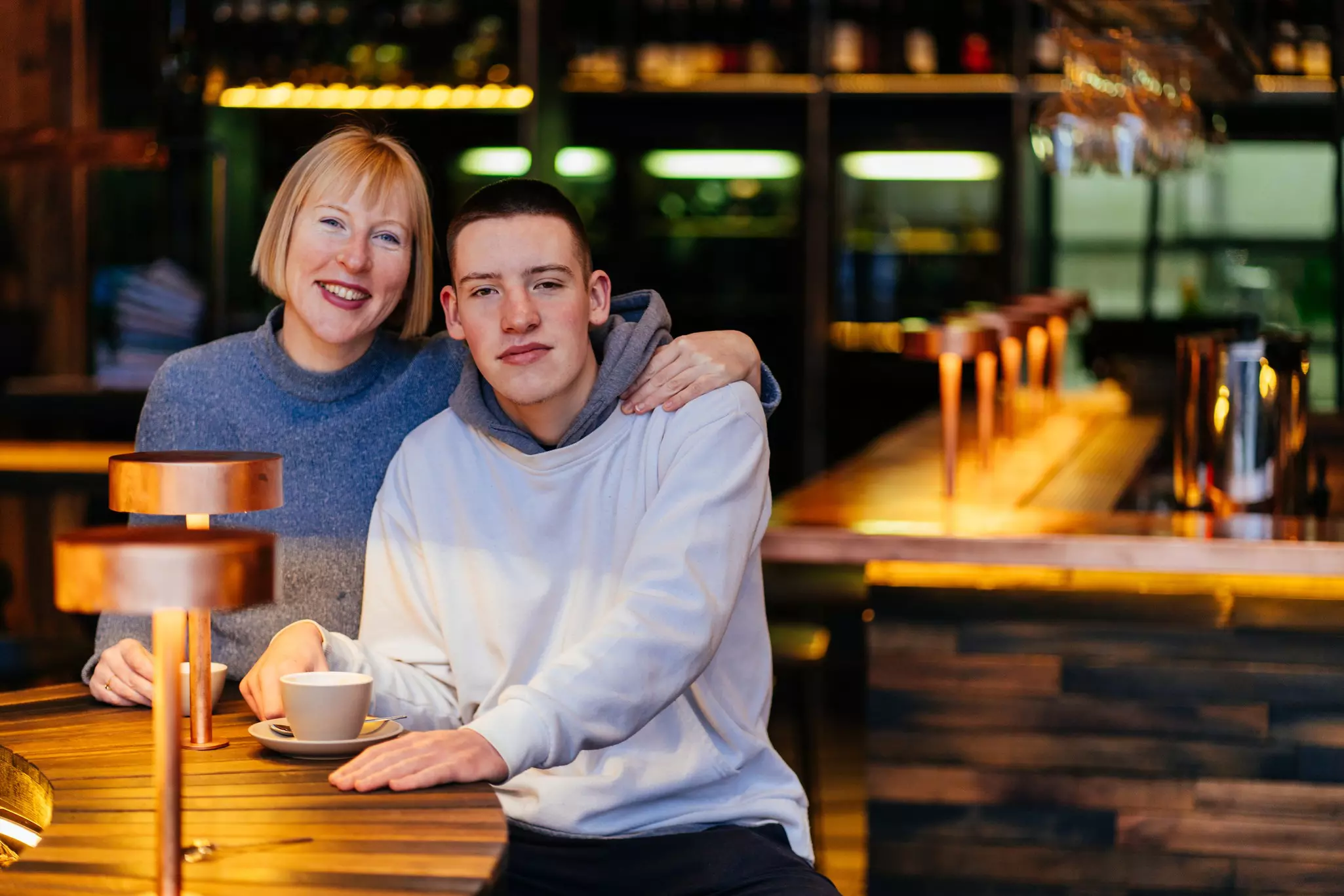 Senior couple meet for daily lunch date at closed German-Danish border