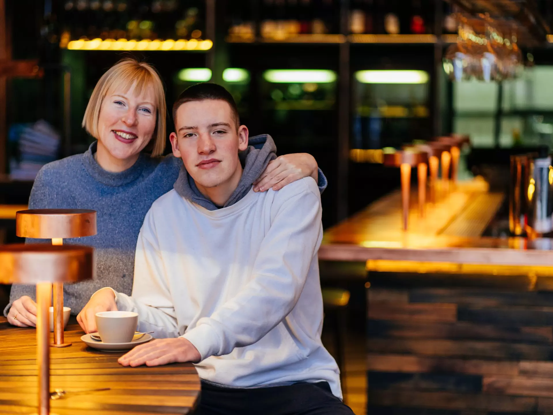 Senior couple meet for daily lunch date at closed German-Danish border