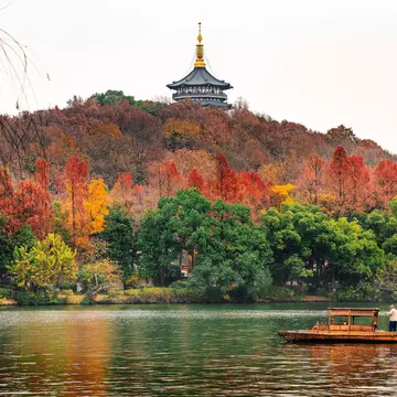 Hangzhou, China - December 2 2023 : Historical landmarks in autumn, HDR Image, License Type: media, Download Time: 2025-02-25T22:04:58.000Z, User: rhylton_redventures, Editorial: true, purchase_order: 56530 - Guidebooks, job: Lonely Planet WIP, client: Lonely Planet WIP, other: Rhianydd Hylton