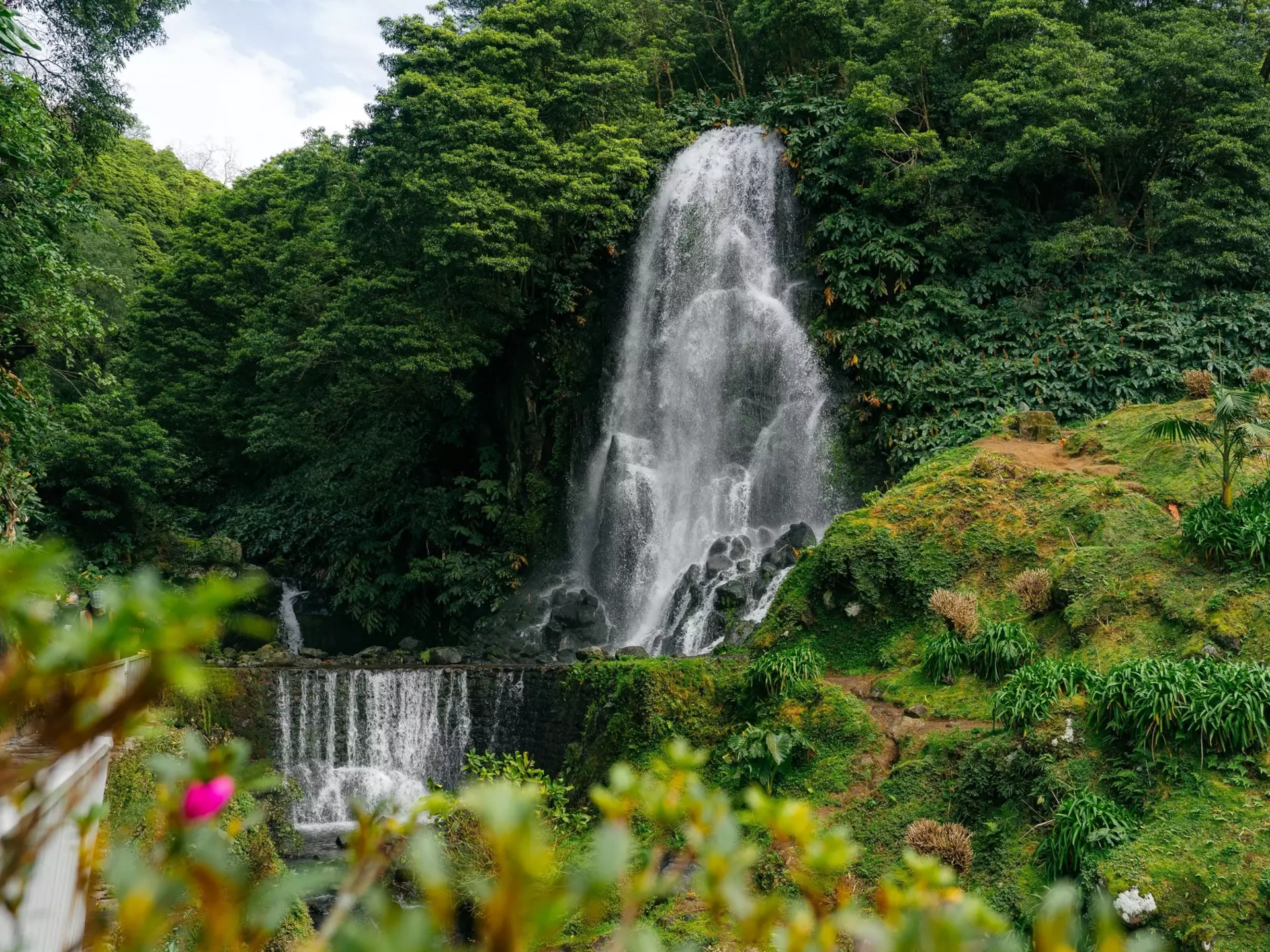 Waterfall at Parque Natural da Ribeira dos Caldeirões, in Sao Miguel, Azores, Portugal. kasakphoto/Shutterstock