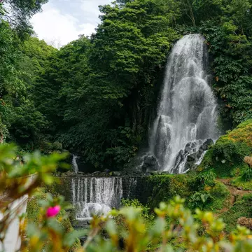 Waterfall at Parque Natural da Ribeira dos Caldeirões, in Sao Miguel, Azores, Portugal. kasakphoto/Shutterstock