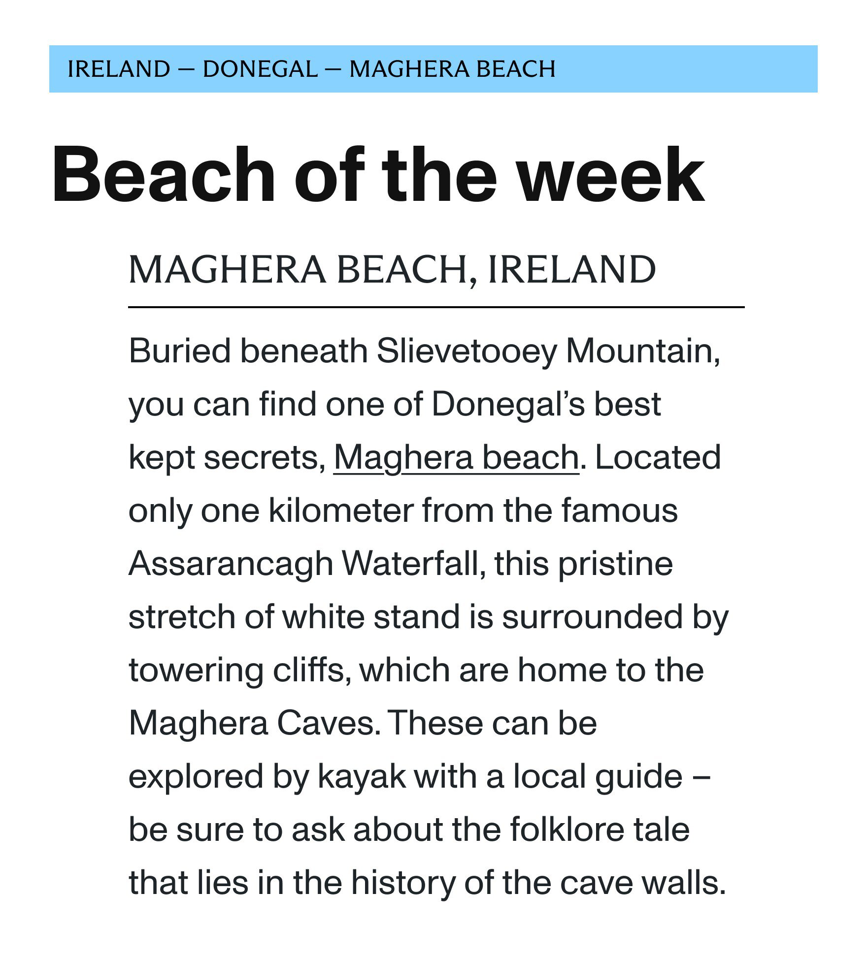 Beach of the week