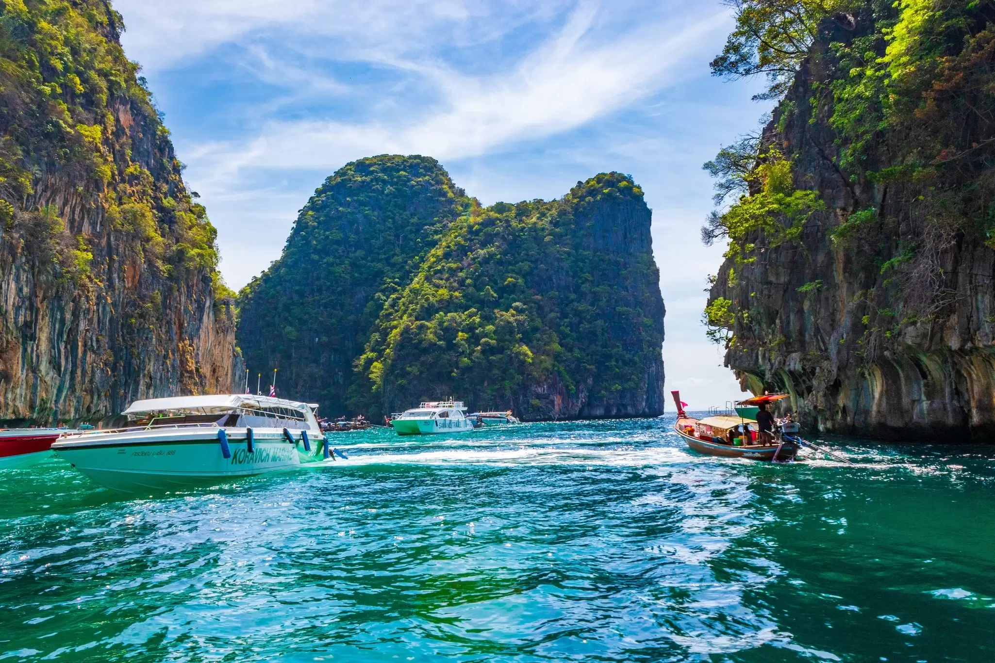 Ko Phi Phi Lee, an island in the Andaman Sea off the southwest coast of Thailand. Anna Yordanova/Shutterstock