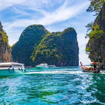 Ko Phi Phi Lee, an island in the Andaman Sea off the southwest coast of Thailand. Anna Yordanova/Shutterstock