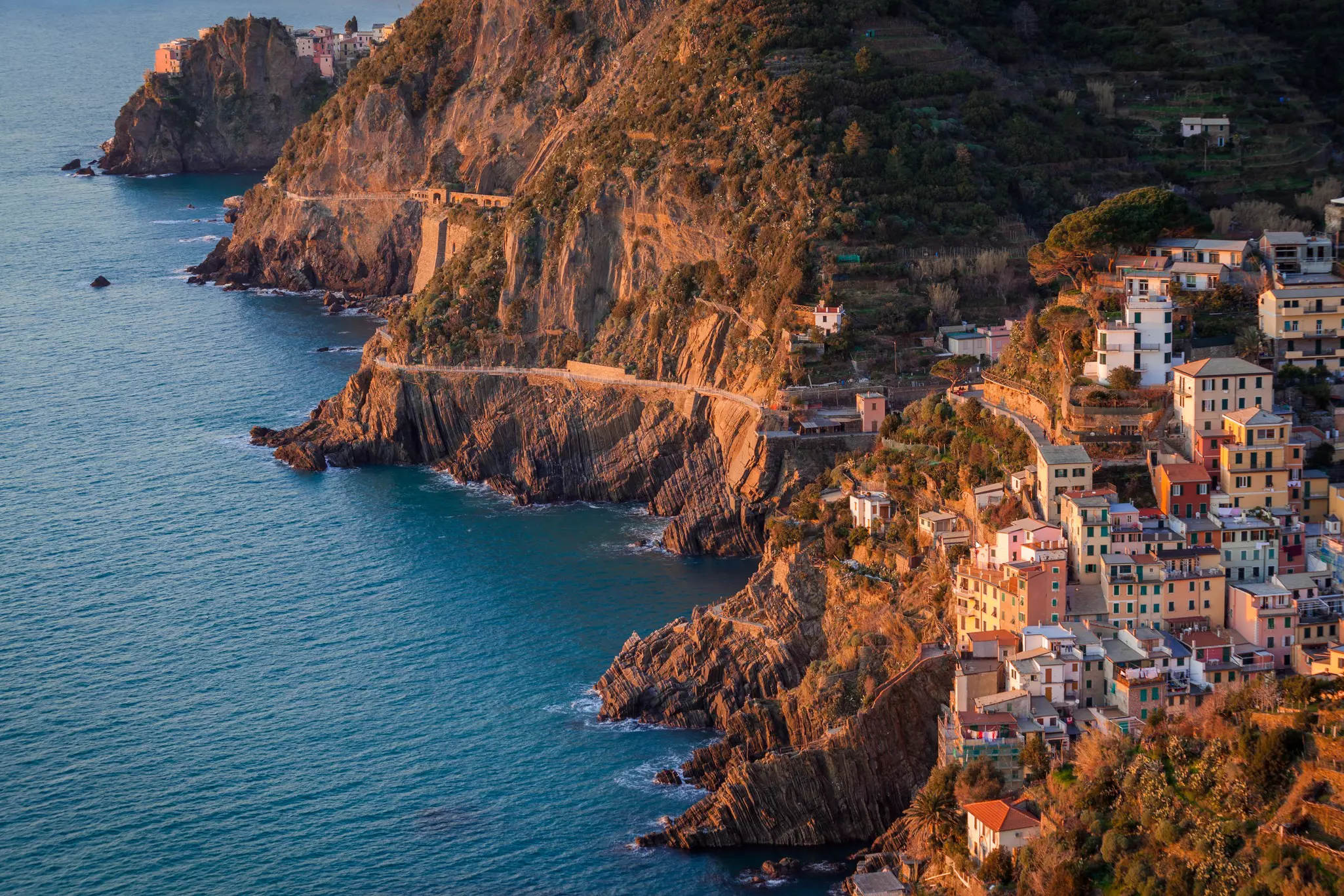 The path connecting Riomaggiore to Manarola, Cinque Terre, Italy