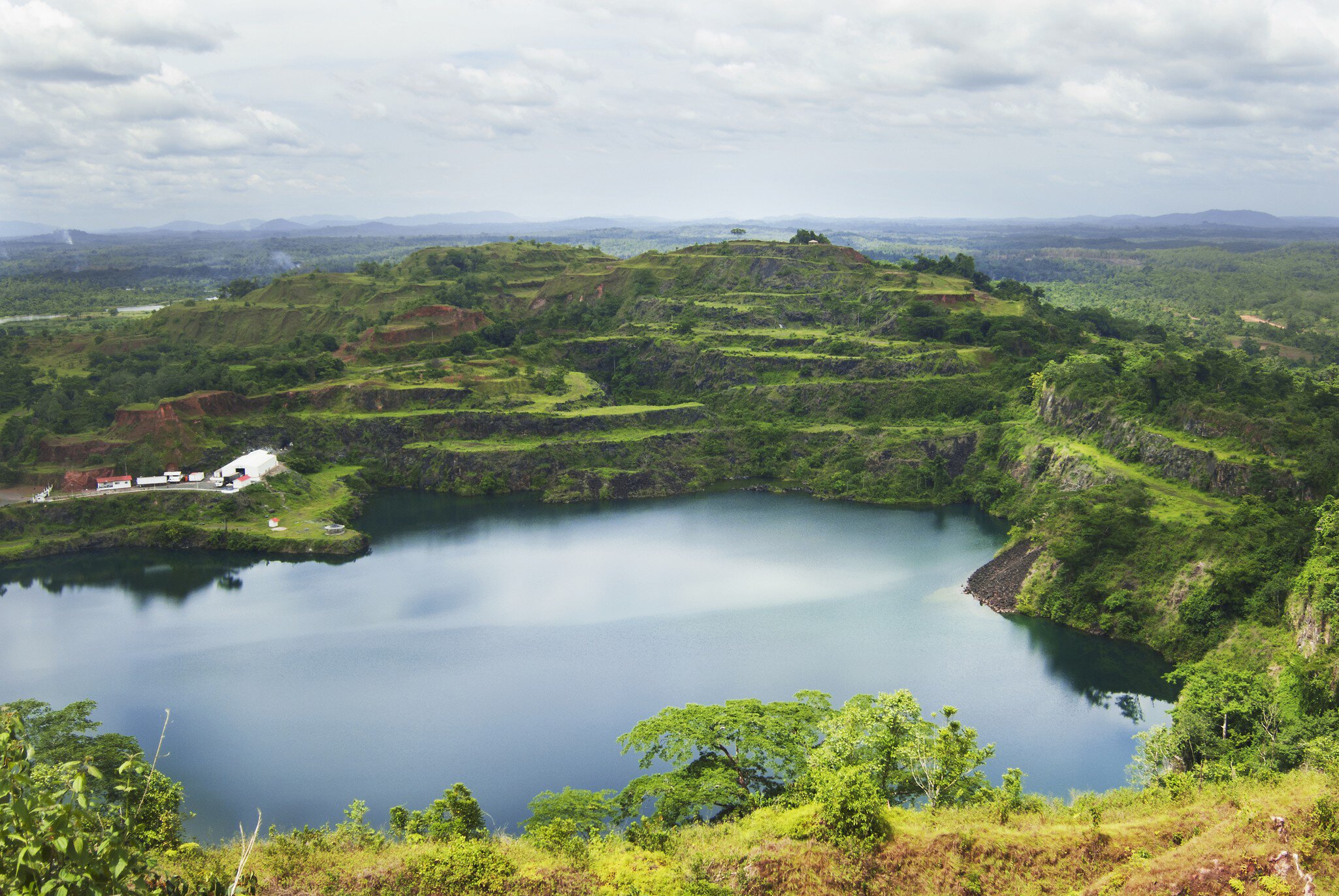 View of Blue lake in Liberia, West Africa.