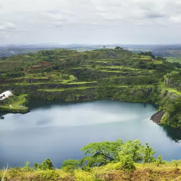 View of Blue lake in Liberia, West Africa.