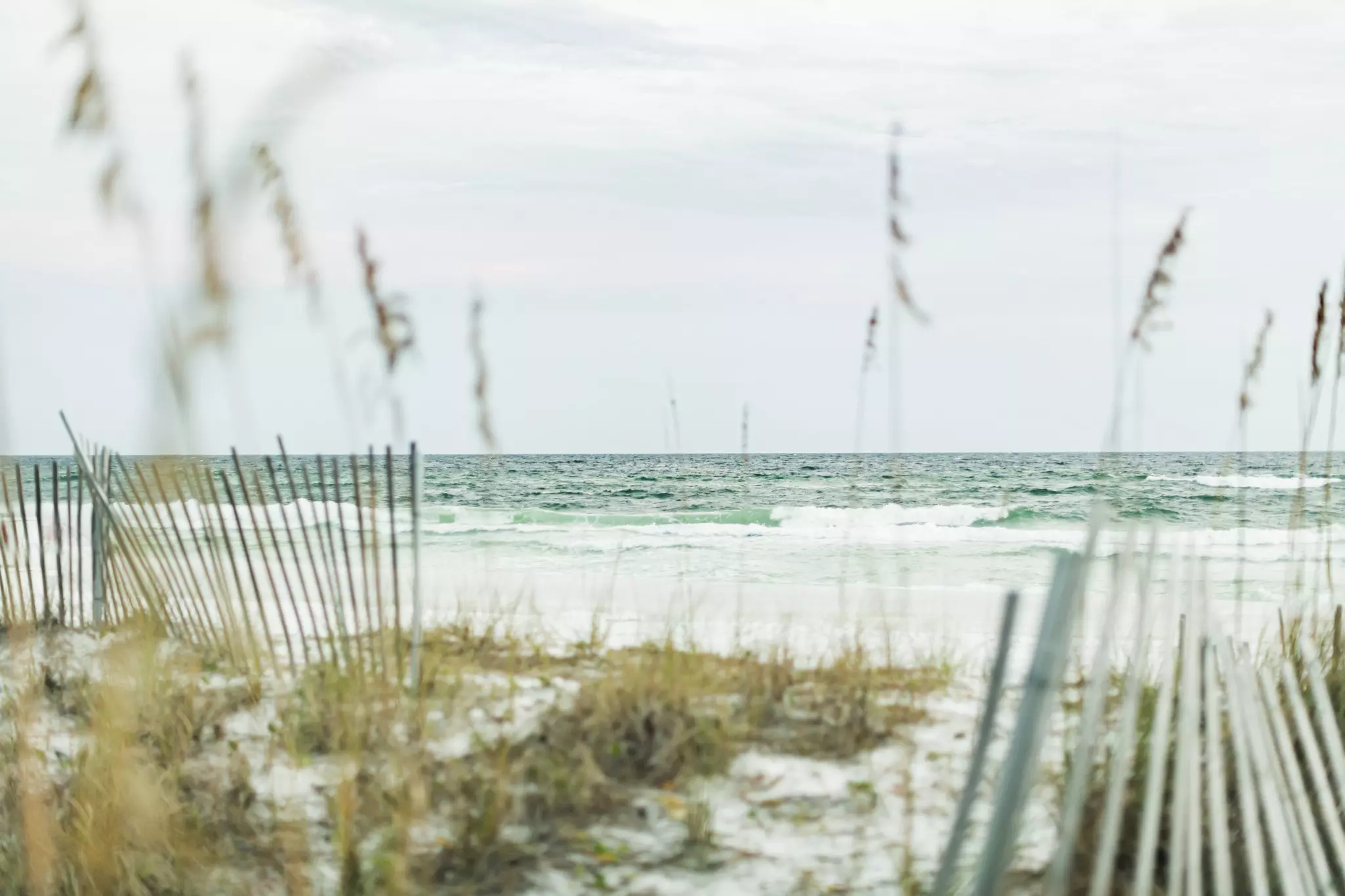 An empty beach in Destin-Fort Walton, Florida