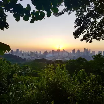 View of the buildings of Panama City from Parque Natural Metropolitano
