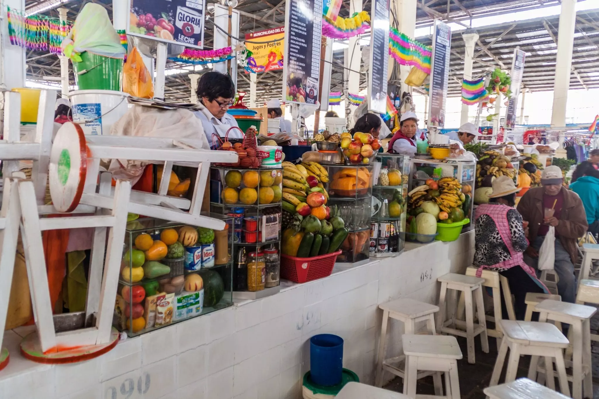 Market stalls in Cuzco