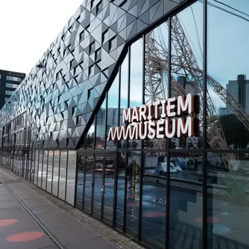 Exterior view of the Maritiem Museum in Rotterdam, Netherlands.