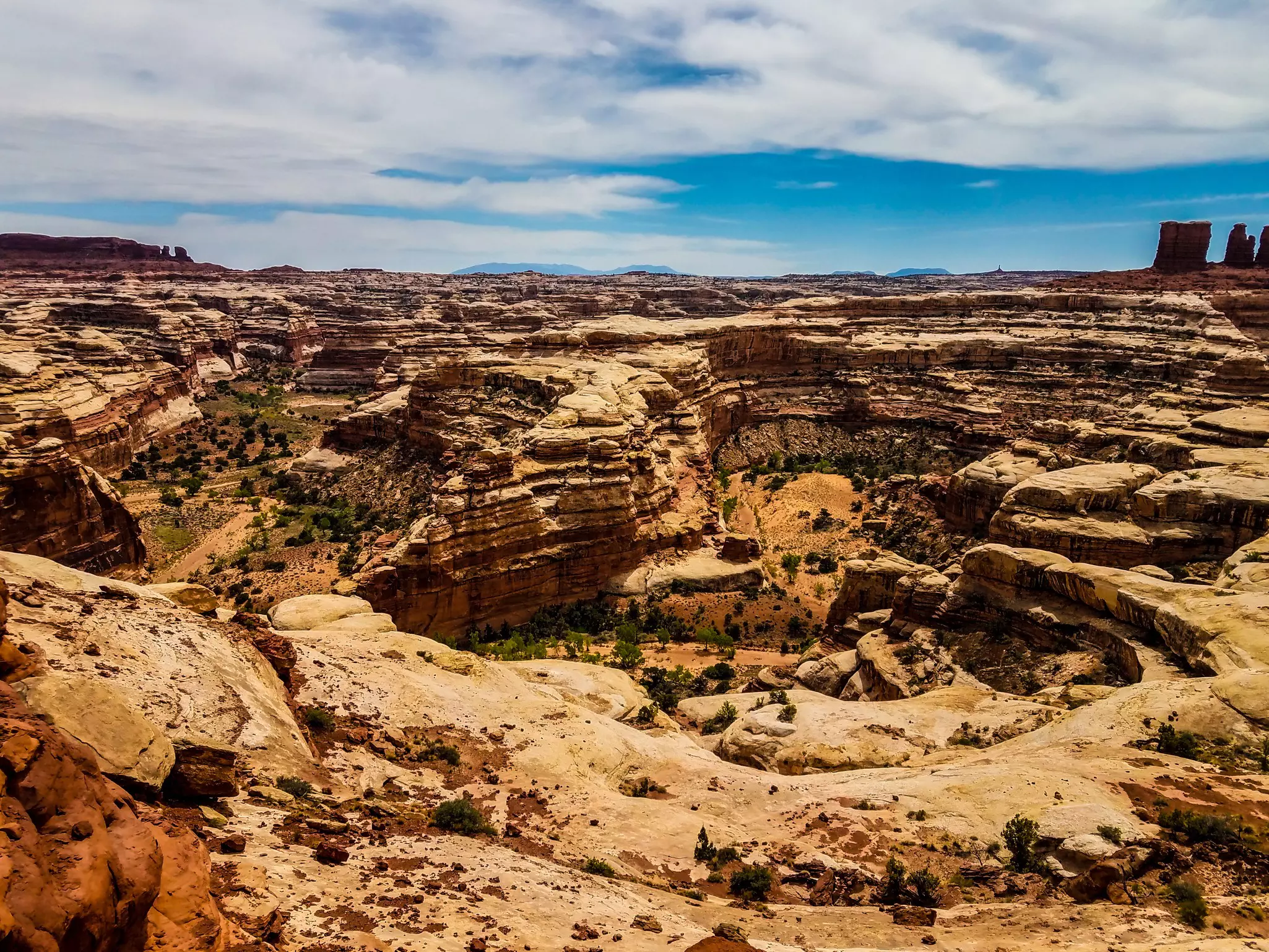 Views from the Maze Overlook Trail in the Canyonlands National Park in Utah.