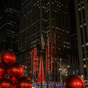 A festive Radio City Music Hall. Maria Florencia Rossi/Shutterstock