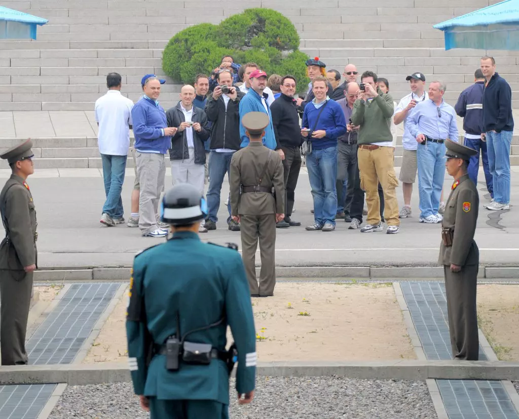 Tourists visit the DMZ © 	KIM JAE-HWAN / Contributor / Getty Images
