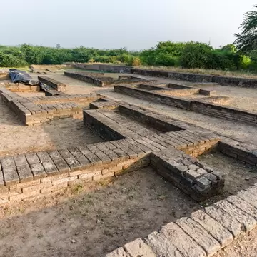 Ruins of Lower Town at Lothal, Indus Valley Civilisation, 2500BC. Gujarat, India.