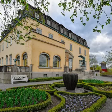 STOCKHOLM, SWEDEN - May 8, 2017: Waldemarsudde (Cape of Waldemar) museum, scenic former residence of Prince Eugen, on Jurgarden island.; Shutterstock ID 657254944;