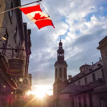 The historic old town of Quebec City, Canada