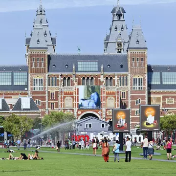 AMSTERDAM-AUG. 17, 2012. Museum square on Aug. 17, 2012 in Amsterdam. Several museums are located around the very touristy square: Rijksmuseum, Van Gogh Museum, Stedelijk Museum and Diamond Museum., License Type: media, Download Time: 2025-12-01T16:33:20.000Z, User: dermothegarty77, Editorial: true, purchase_order: 56530 - Guidebooks, job:  Global Publishing WIP, client: Western Europe 16, other: Dermot Hegarty