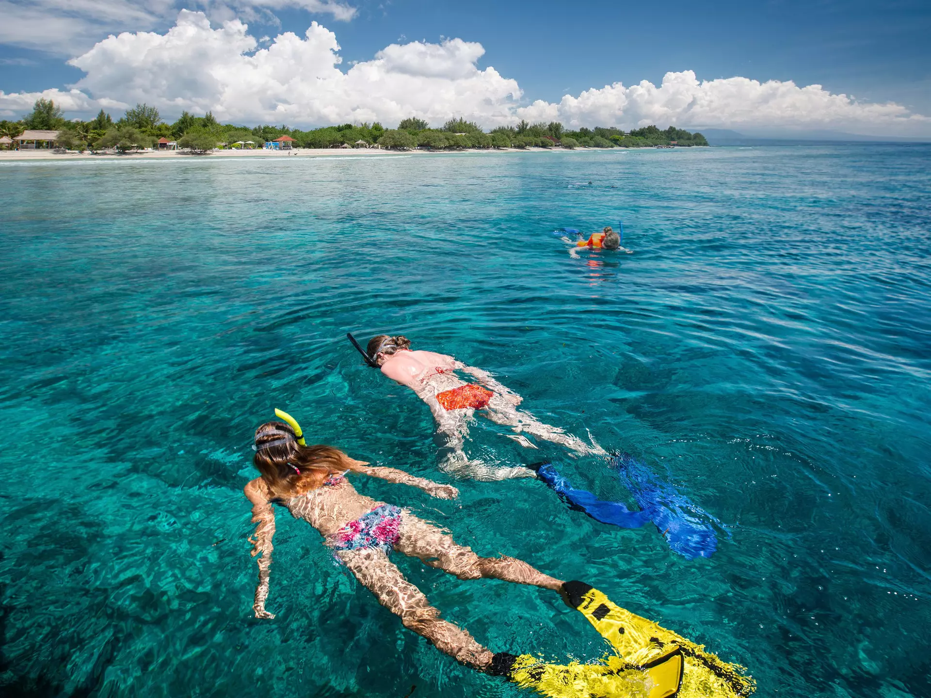 Snorkeling off the island of Gili Trawangan, Indonesia. 