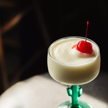 A piña colada at Captain Dan's in Bed-Stuy