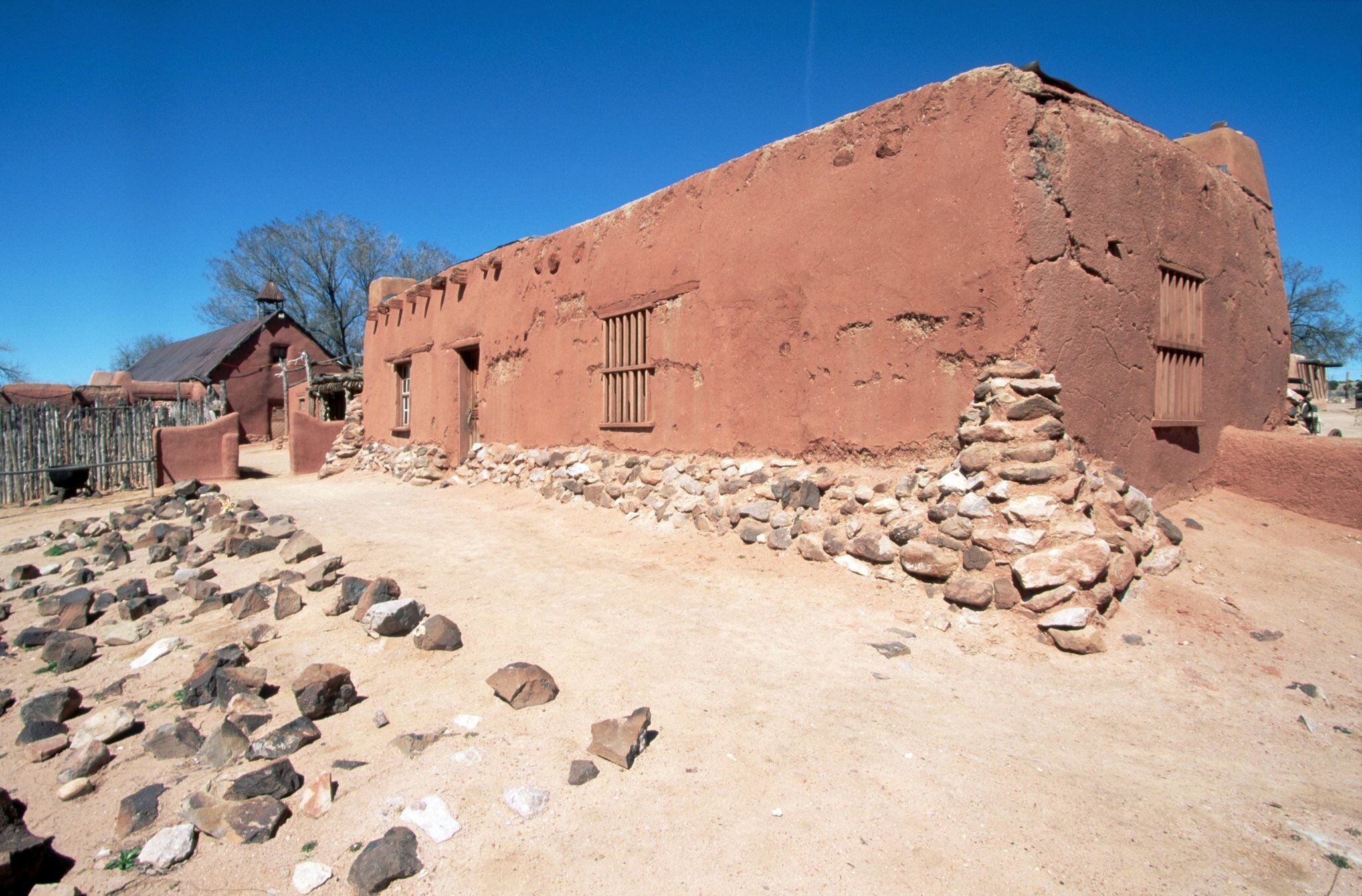 This historic rancho, now a living history museum, dates from the early 1700s and was an important paraje or stopping point along the famous Camino Real, the Royal Road from Mexico City to Santa Fe, New Mexico. | Location: near Santa Fe, New Mexic...