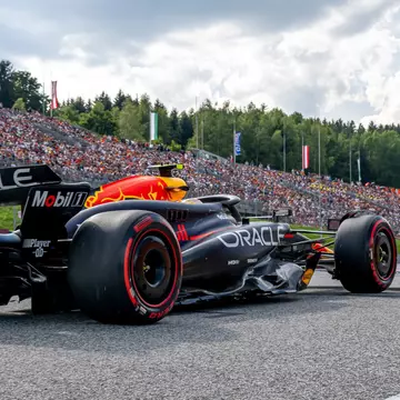 Sergio Perez, from Mexico, competes at the Austrian Grand Prix in 2024. Michael Potts F1/Shutterstock