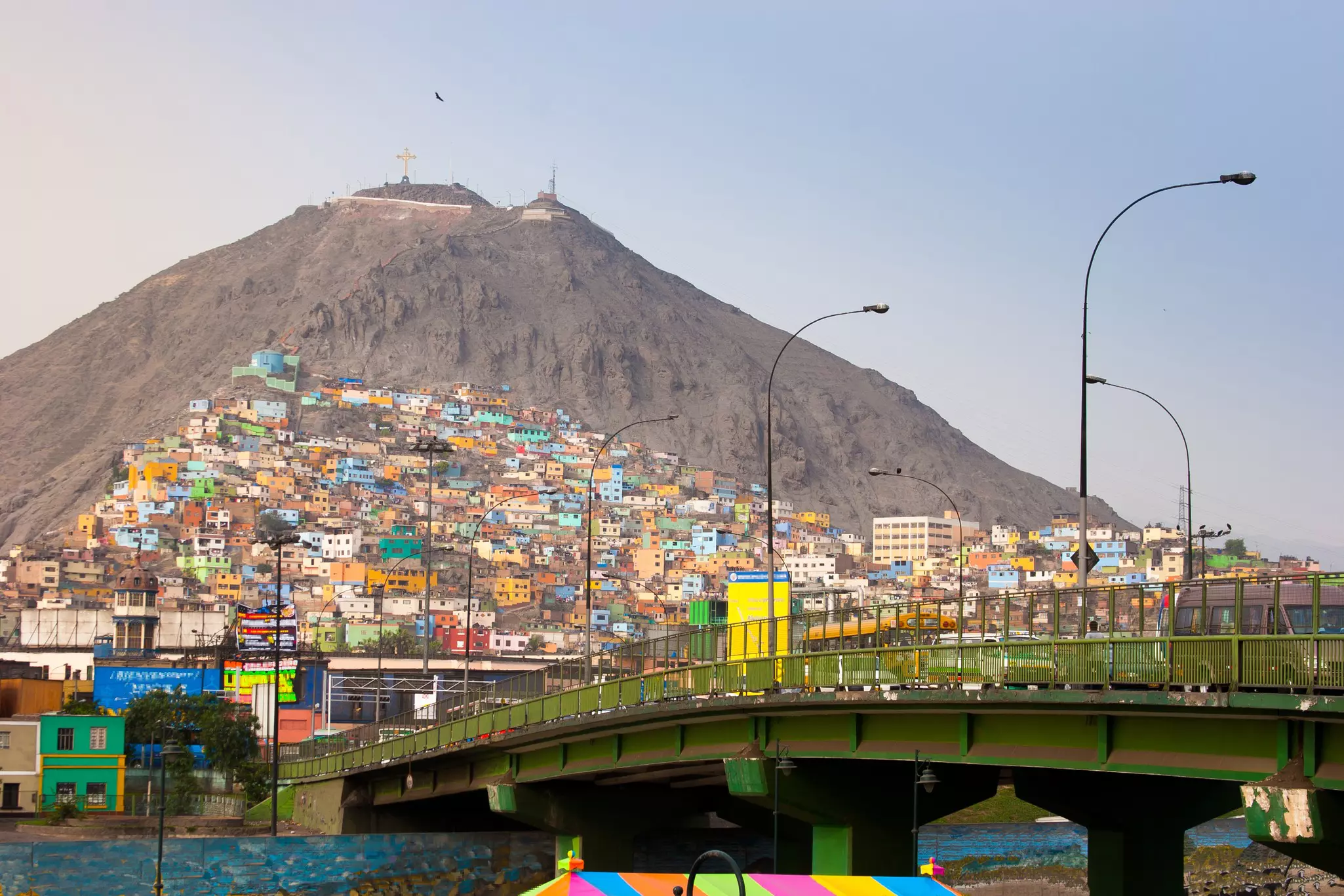 San Cristobal hill in Rimac district, Lima, Peru.