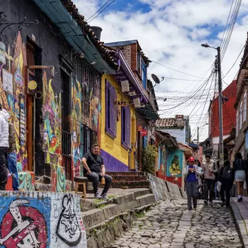 The Colombian capital is a city of vibrant neighborhoods, like colorful La Candelaria. Shutterstock