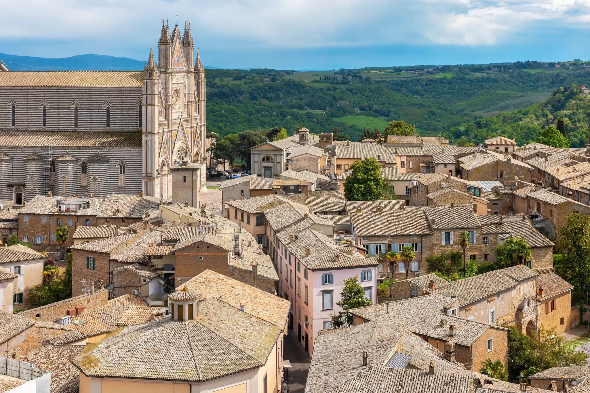 The 14th-century Orvieto Cathedral in Orvieto is just over an hour from Rome. Andrei Nekrassov/Shutterstock