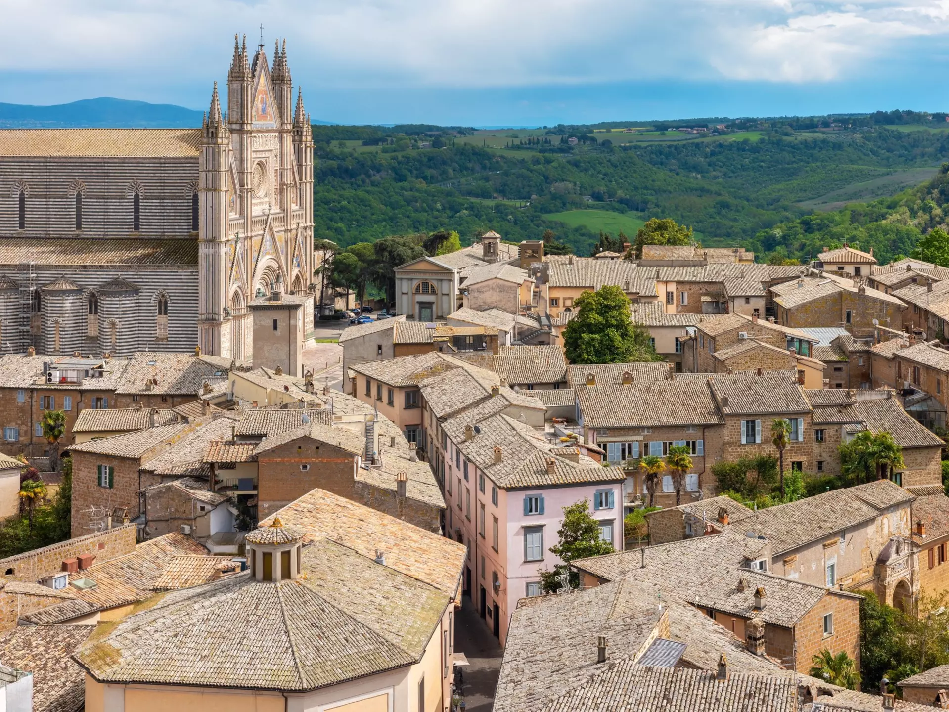 The 14th-century Orvieto Cathedral in Orvieto is just over an hour from Rome. Andrei Nekrassov/Shutterstock