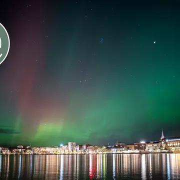 The aurora borealis above the Swedish city of Luleå © Daniel James Clarke